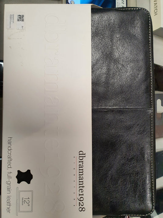 Custodia a tasca tablet da 11" in pelle nera