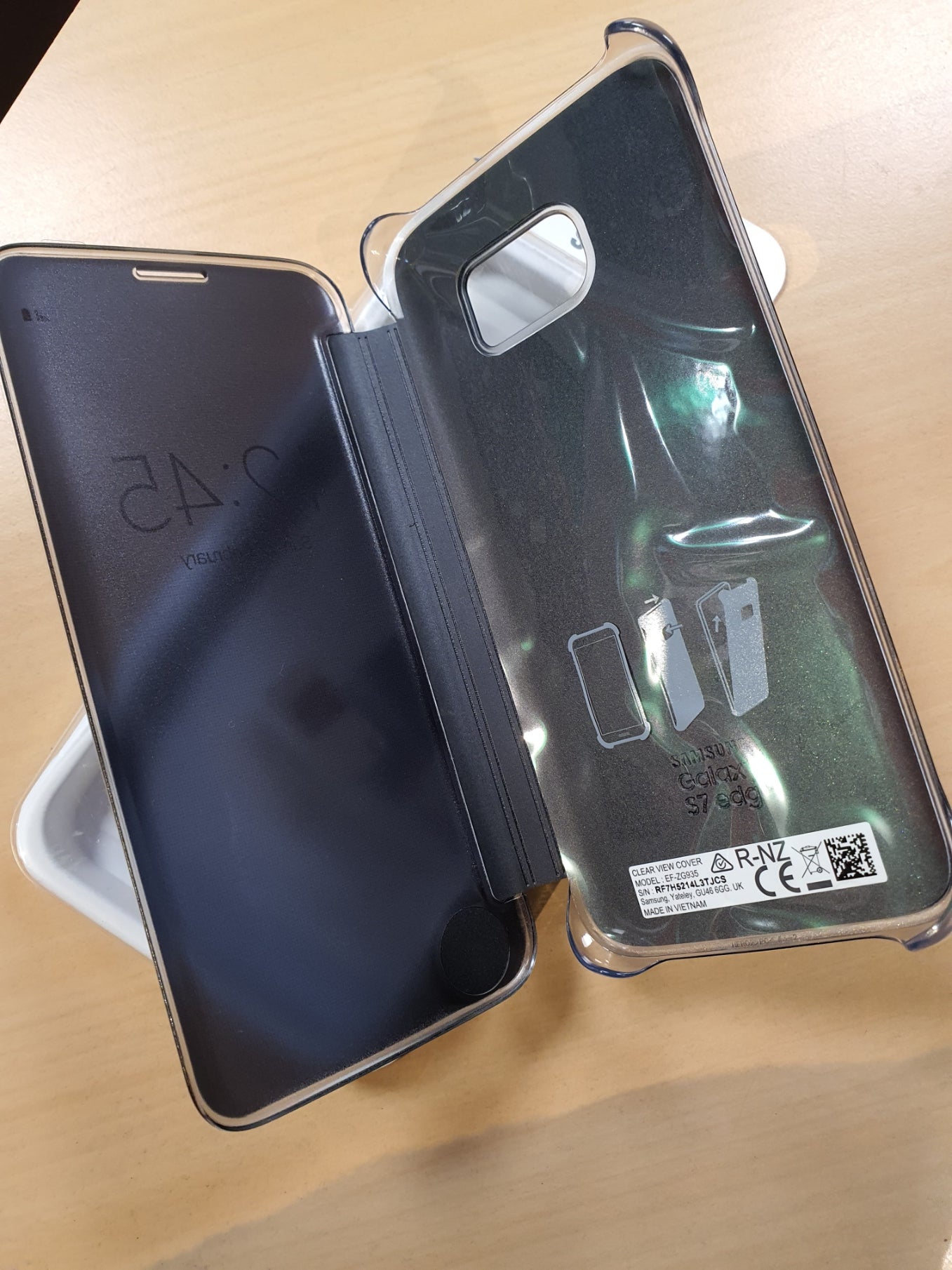 Cover Smart Clear View Samsung Galaxy S7 Edge nero - Samsung