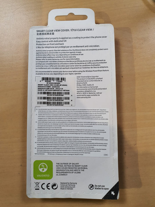 Cover Smart Clear View Samsung Galaxy Note 20 nero - Samsung