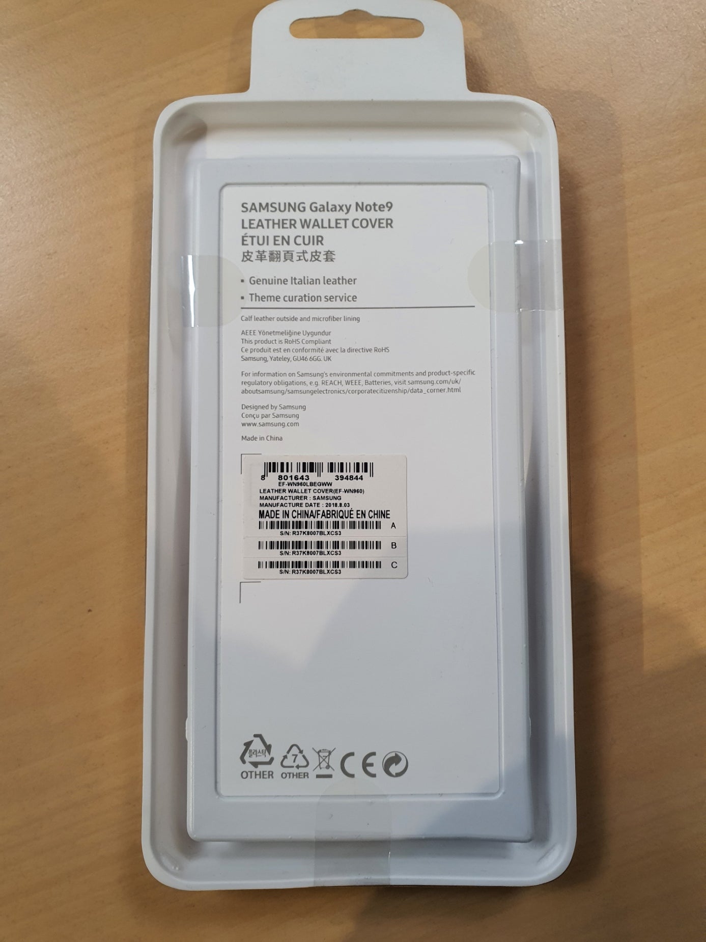 Cover Samsung Galaxy Note 9 a libro pelle nera - Samsung