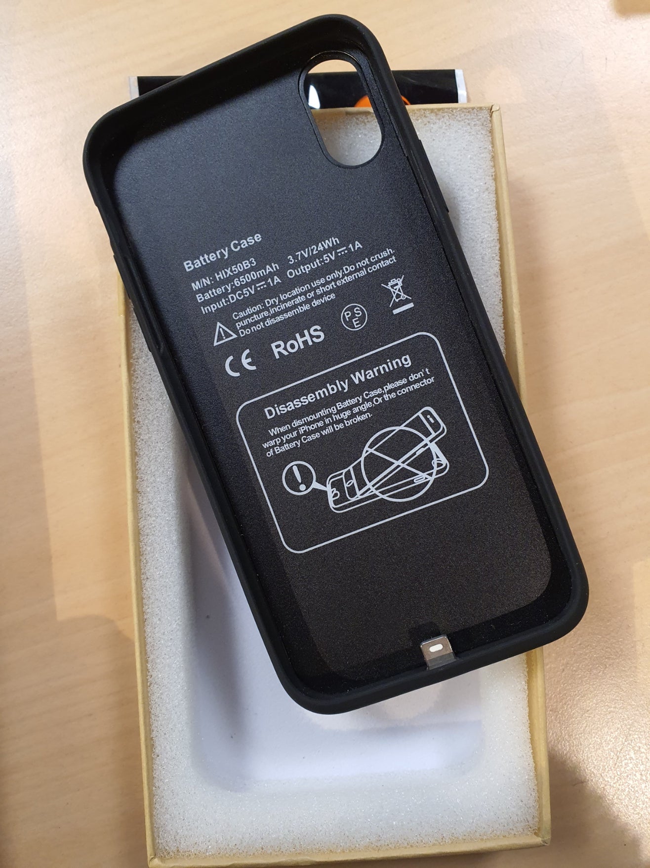 Cover Apple iPhone X / XS Smart Battery Case nero