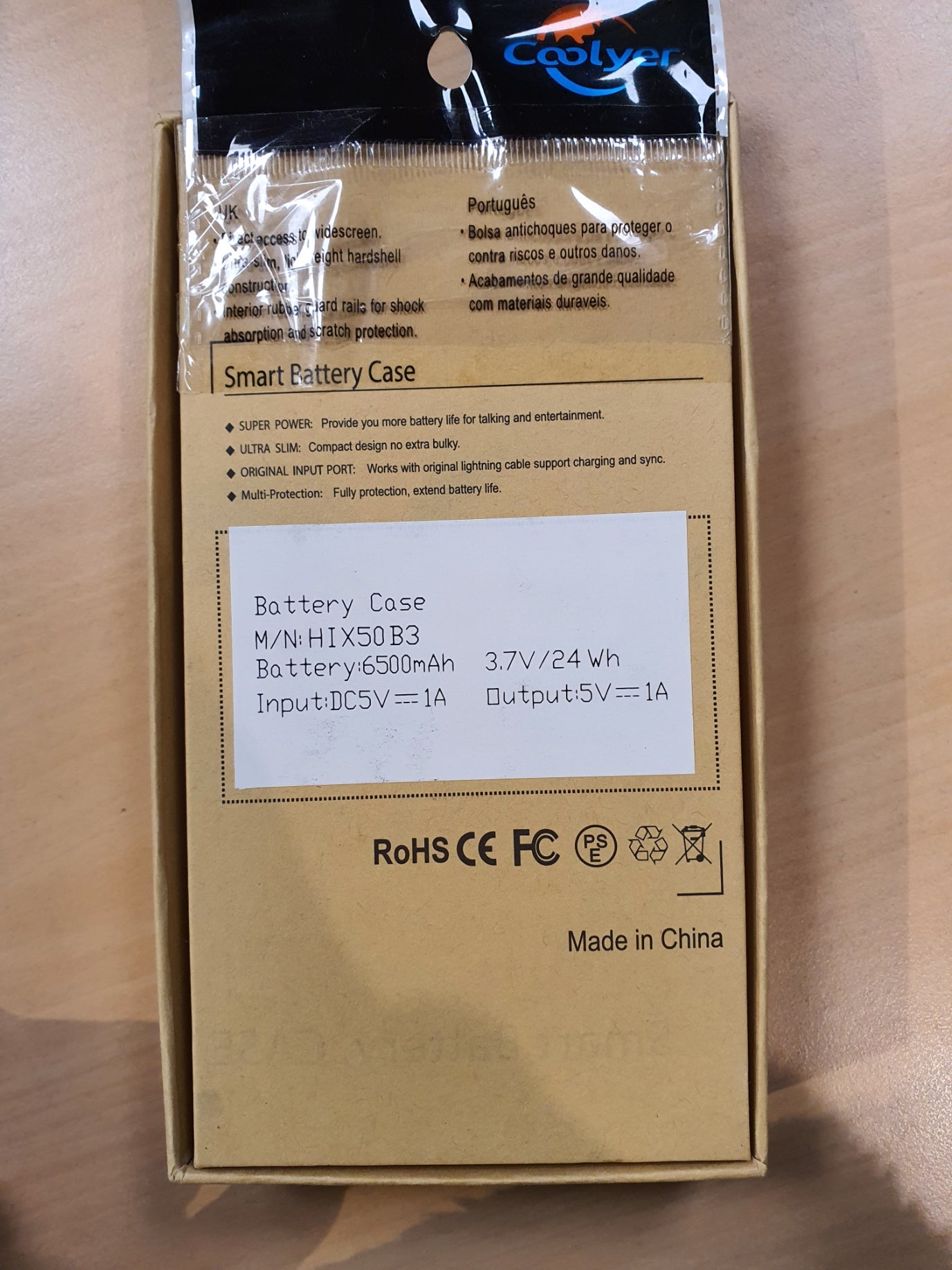 Cover Apple iPhone X / XS Smart Battery Case nero