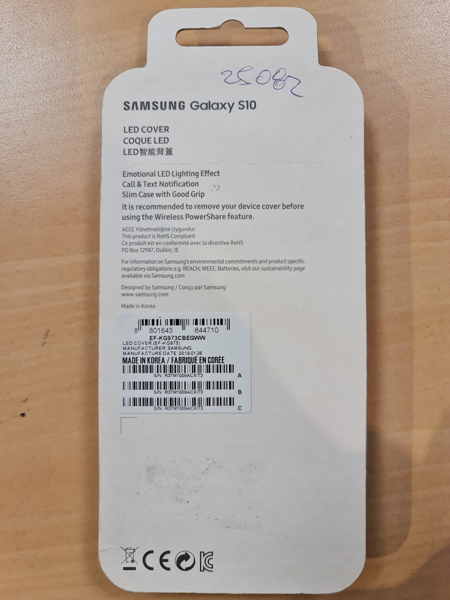 Cover Led Samsung Galaxy S10 nera - Samsung