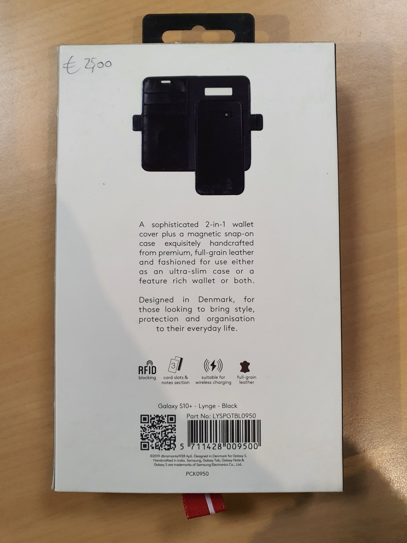 Cover Samsung Galaxy S10 Plus a libro pelle nero