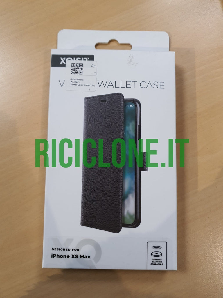 Cover Apple iPhone Xs Max a libro in pelle nera - Xqisit