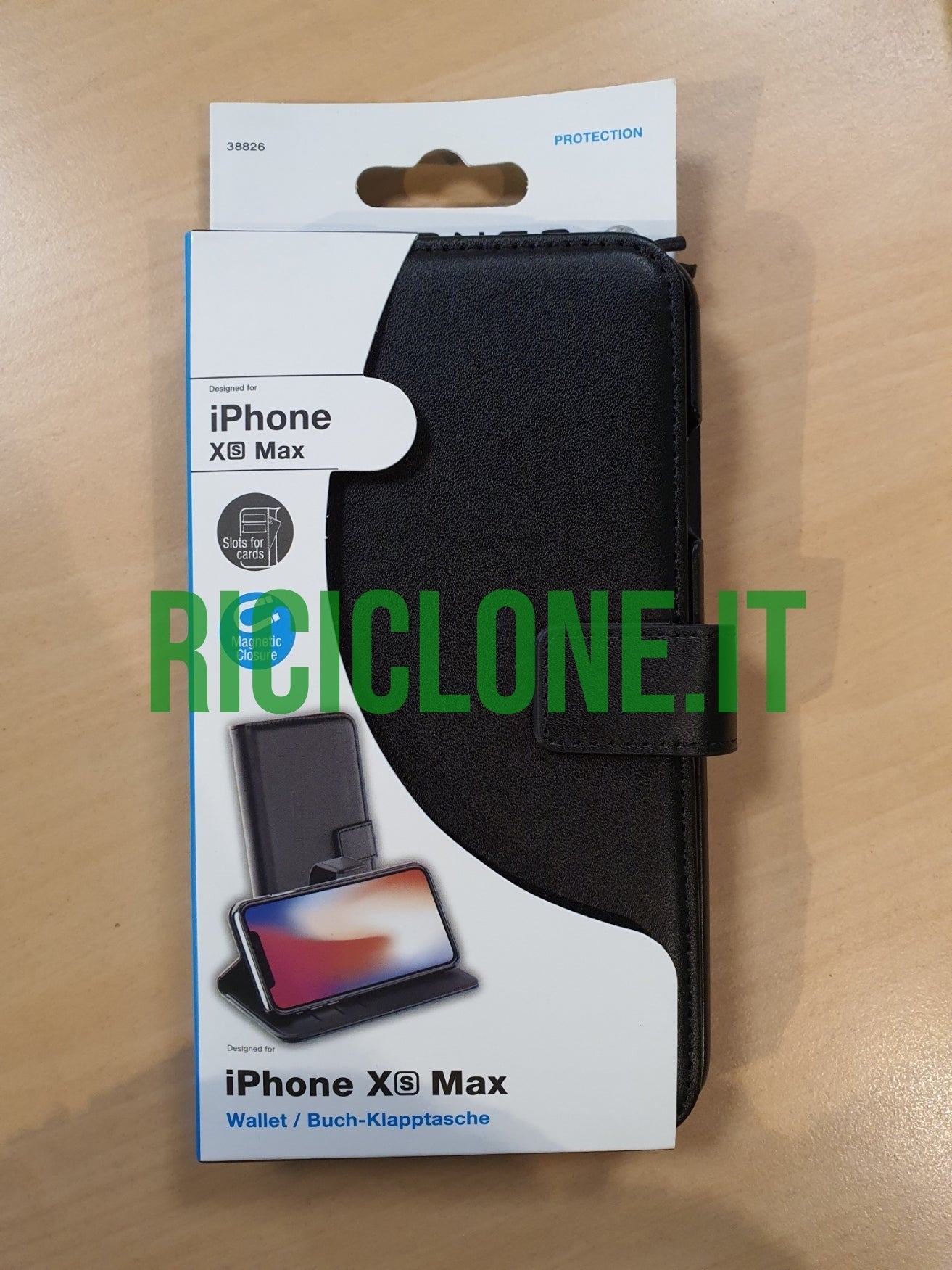 Cover Apple iPhone Xs Max a libro in pelle
